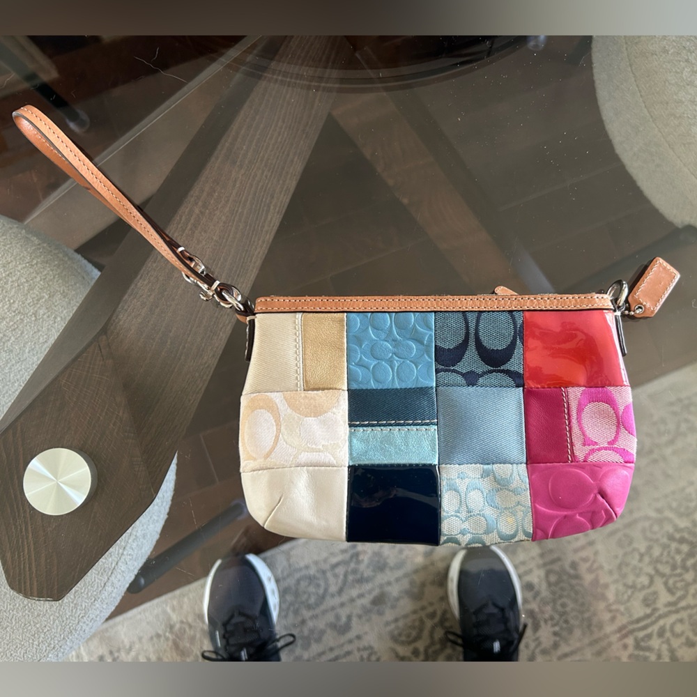 Coach Multicolor Patchwork Wristlet